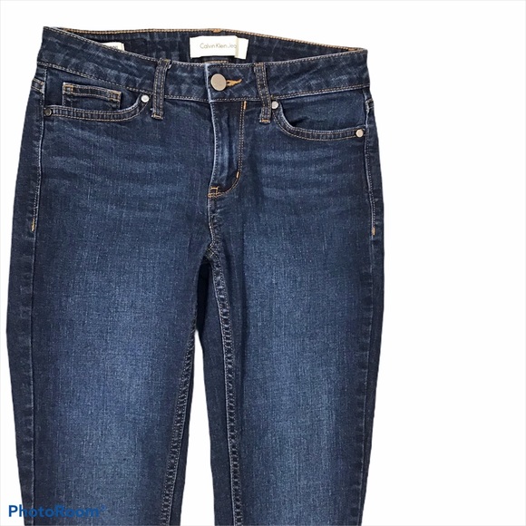 Calvin Klein Ankle Skinny Straight Leg Jeans 2 - Picture 9 of 10